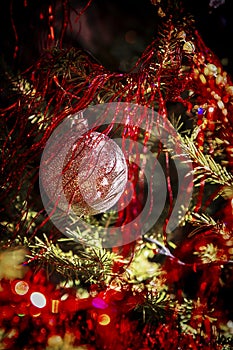 Christmas ball on the christmas tree