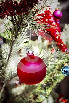 Christmas ball on the christmas tree
