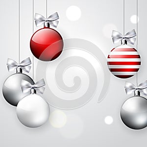 Christmas ball decoration background