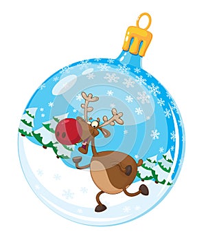 Christmas ball with deer