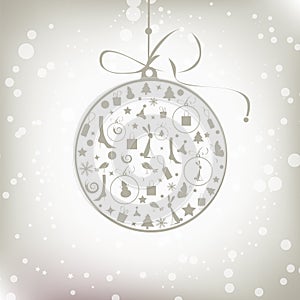 Christmas ball golden for your design