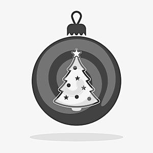 Christmas ball Icon flat