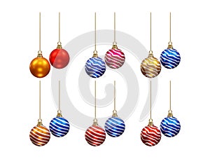 Christmas ball icon vector illustration element 3d rendering transparent eps