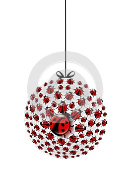 Christmas Ball of ladybugs