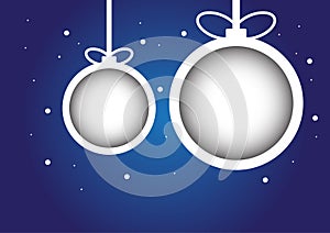 Christmas ball. Minimal Christmas abstract background. Christmas greeting card. Vector illustration.