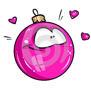 Christmas ball pink glamor ornament cartoon