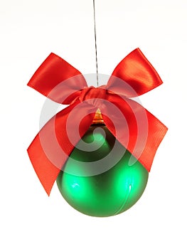 Christmas ball with red bow