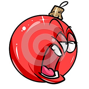 Christmas ball red fury ornament cartoon