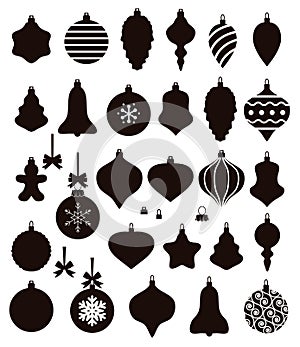 Christmas ball shapes, vector photo