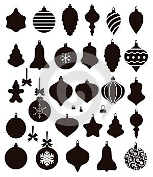 Christmas ball shapes, vector