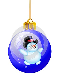 Christmas ball snowman