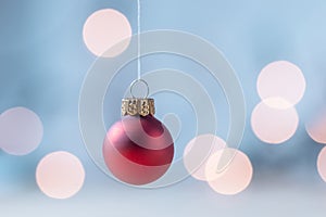 Christmas ball with soft light background
