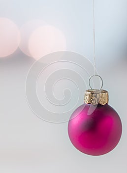 Christmas ball with soft light background