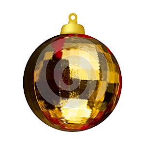 Christmas ball on the tree. Christmas decoration. Vector image