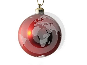 Christmas Ball - World Globe Europe and Africa