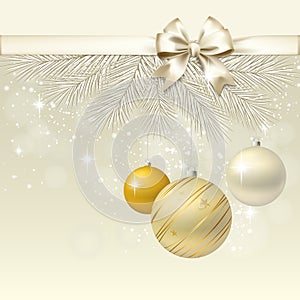 Christmas balls with bow