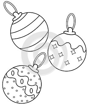 Christmas balls coloring page