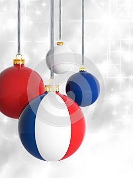 Christmas balls with French flag