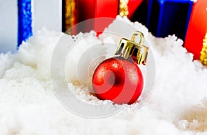 Christmas balls ,objects for emblazon in Christmas ,selective focus