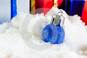 Christmas balls ,objects for emblazon in Christmas ,selective focus