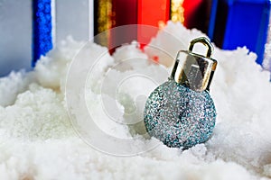 Christmas balls ,objects for emblazon in Christmas ,selective focus