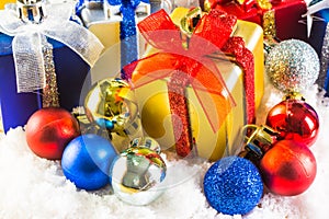 Christmas balls ,objects for emblazon in Christmas ,selective focus