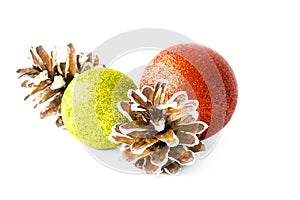 Christmas Balls and Pine Cones