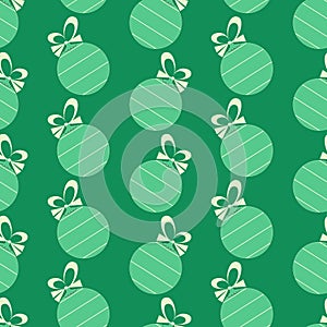 Christmas balls seamless pattern