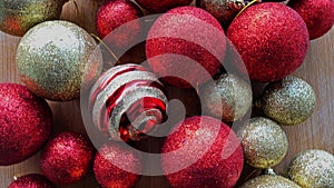 Christmas Balls Tree Decoration Background Rotating