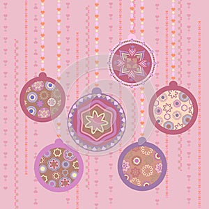 Christmas decorations. Different pattern for cards.