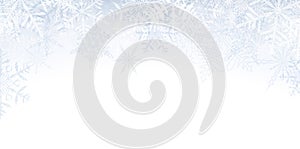 Christmas banner with crystallic snowflakes