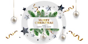 Merry Christmas and Happy New Year banner photo