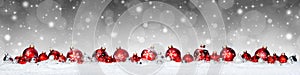 Christmas Banner - Red Spheres