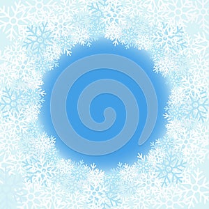Christmas banner snowflake frame