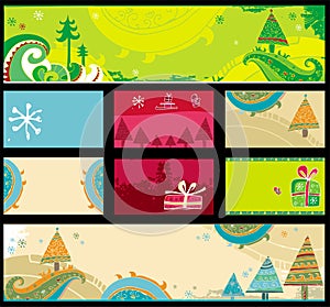 Christmas banners, vector.