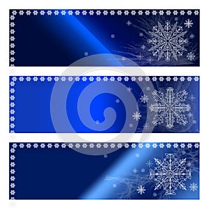 Christmas banners whit Snowflakes