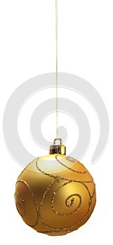 Christmas Bauble - Gold intric