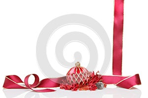 Christmas bauble ribbon and potpourri