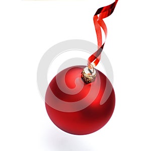 Christmas bauble with ribbon