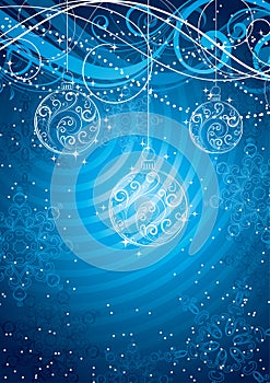 Christmas baubles background