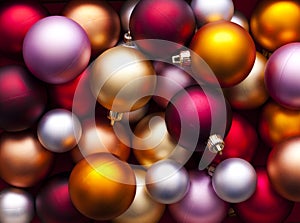 Christmas baubles background