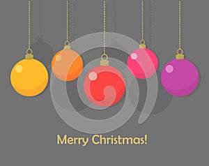 Christmas baubles background