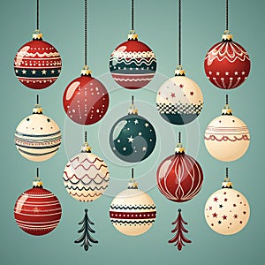 Christmas baubles background image