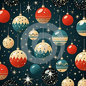 Christmas baubles background image