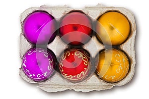 Christmas Baubles in an Eggbox