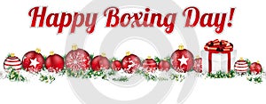 Christmas Baubles Headline Banner Gift Happy Boxing Day