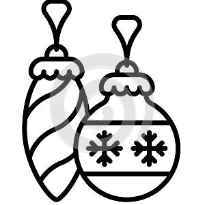 Christmas Baubles icon, Christmas related vector illustration