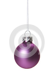 Christmas baubles purple