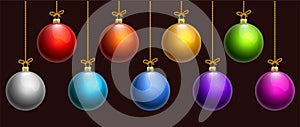 CHRISTMAS BAUBLES RAINBOW SET