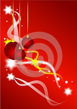 Christmas Baubles and Stars Background